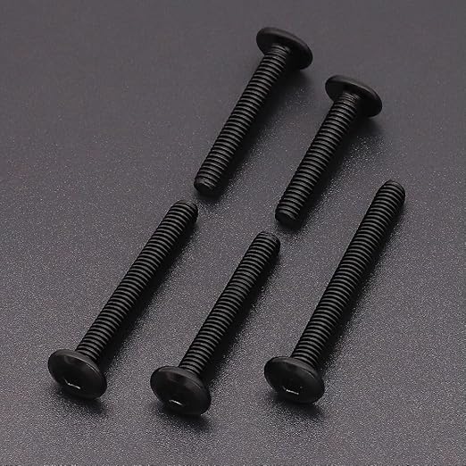 14-20 x 58" (30 PCS) Flat Head Socket Cap Screw, 304 Stainless Steel 18-8 Binding Screws, Full Thread, Connection Bolts, Furniture Bolts, Black Coated