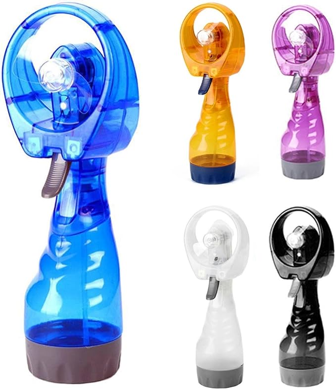 spray fan bottles mist sprayer Handheld portable fan personal quiet fan for outdoorbeach 2 AA dry Battery Poweredorange