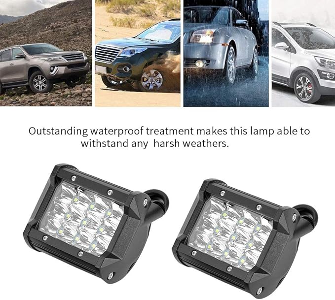 LED Work Light, 1 Pair 1V-48V 4inch 4-Row 36W Universal Working Light Bar Driving Lamp for Trucks Forklifts Off Road Vehicles Engineering Vehicles Cars Ships Motorcycles