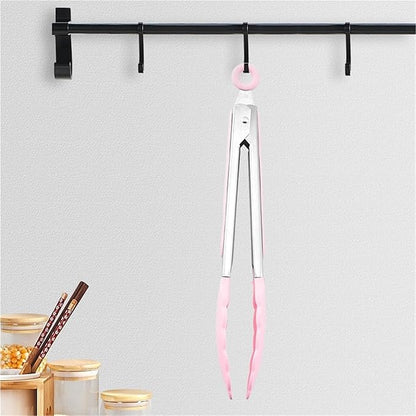 Tongs Stainless Steel Tongs for Cooking Household Bread Tongs Barbecue Tongs Steak Tongs Food Tongs Multi Function Tongs Kitchen Tongs(Beige)