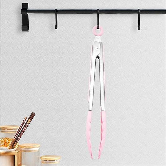 Tongs Stainless Steel Tongs for Cooking Household Bread Tongs Barbecue Tongs Steak Tongs Food Tongs Multi Function Tongs Kitchen Tongs(Beige)