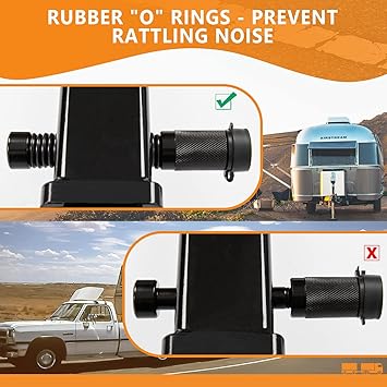 Trailer Hitch Locks, Hitch Lock with 58'' Dia 3-12 Long Pin Fits Class III IV 2" 2-12" Hitches, Trailer Hitch Lock with Anti-Rattle O-Rings for Trailer Truck Car Boat (1 Pack)
