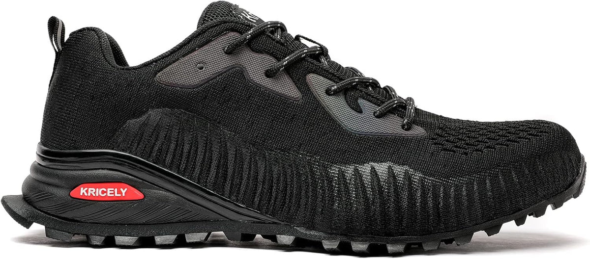 Kricely Men's Trail Running Shoes Fashion Walking Hiking Sneakers for Men Tennis Cross Training Shoe Outdoor Snearker Mens Casual Workout Footwear.