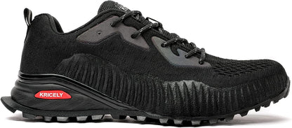 Kricely Men's Trail Running Shoes Fashion Walking Hiking Sneakers for Men Tennis Cross Training Shoe Outdoor Snearker Mens Casual Workout Footwear.