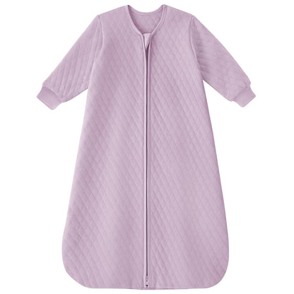 Yoofoss Baby Sleep Sack 12-18 Months 1.0 Tog Long Sleeve Sleep Sack Organic Cotton Wearable Blanket for Toddlers 2-Way Zipper Quilted Sleeping Sacks(Large)