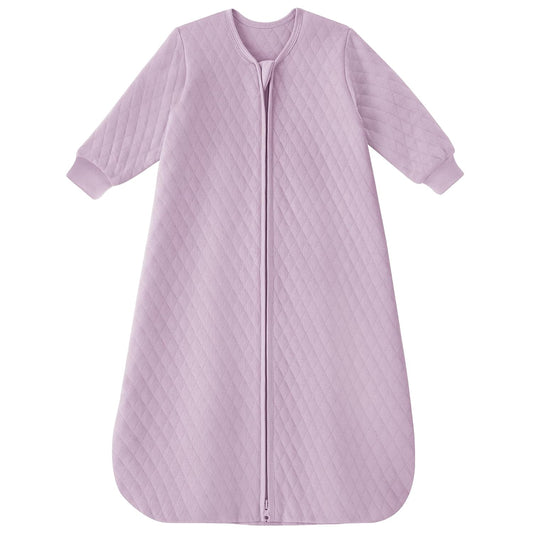 Yoofoss Baby Sleep Sack 12-18 Months 1.0 Tog Long Sleeve Sleep Sack Organic Cotton Wearable Blanket for Toddlers 2-Way Zipper Quilted Sleeping Sacks(Large)