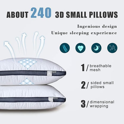 Meoflaw Pillows for Sleeping, Single, Luxury Hotel Pillows Queen Size (Queen)