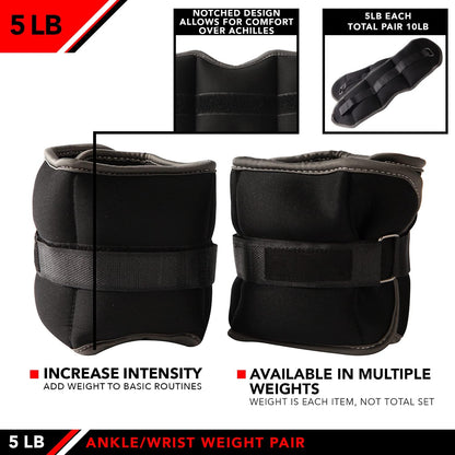 JFIT Adjustable Ankle Weights - Ankle Weight Pair 10 Weight and Bundle Options - 0.5 to 10 lbs Each, Set of 2, Adjustable Straps Ц Comfortable, Breathable, Moisture Absorbent Weight Straps for Men and Women