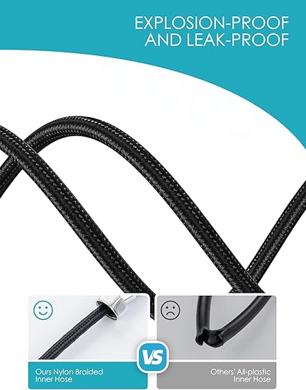 Stainless Steel Toilet Hose, 47 Inch, Silver, Perfect for Handheld Toilets and Showers, 1 Pack