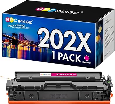 GPC Image Compatible Toner Cartridge Replacement for HP 202X 202A CF500X CF500A to use with Pro MFP M281fdw M254dw M281cdw M281 M281dw M280nw Toner Printer Tray (1 Magenta)