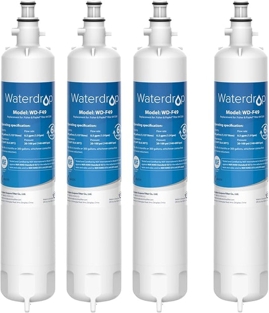 Waterdrop 847200 Refrigerator Water Filter Replacement for Fisher  Paykel Water Filter 847200, 2 Filters