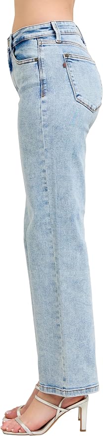 Stone washed, Judy Blue Womens Jeans - High Waisted Stone Wash Straight Fit