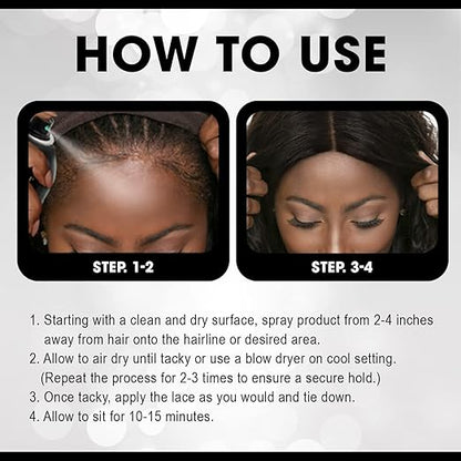 EBIN NEW YORK Wonder Lace Bond Adhesive Spray - Supreme (Extreme Firm Hold), 2.7 fl. oz. 80ml  Fast Drying, No Residue, No Build up, Powerful Hold, All-Day Hold, Daily Wig Application