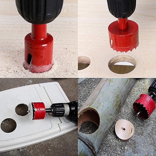 80 mm Hole Saw, TUNEZ® M42 Bi-Metal Hole Cutter Set with Hexagon Arbor and Centring Metal Drill Bits Holesaw Kit for Wood Metal Plasterboard Iron Sheet Pipe Plastic 80 MM, 3-5/32"