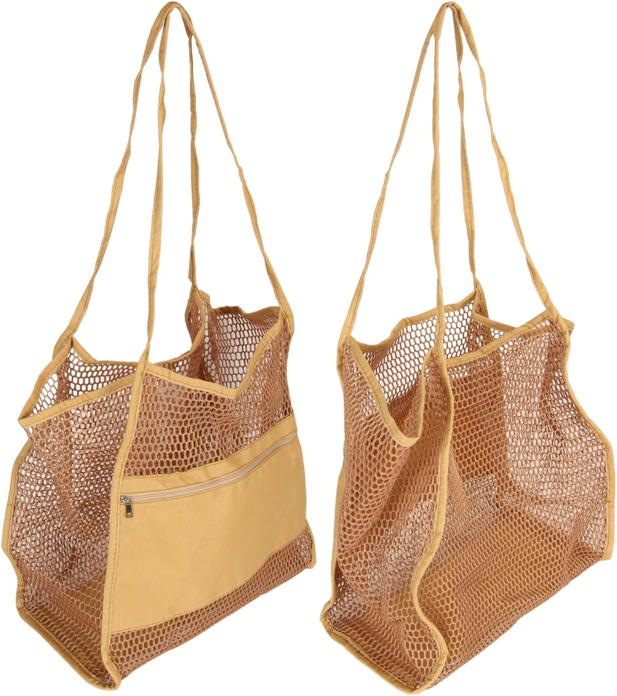 Mesh Beach Bag for Women Oxford Cloth Foldable Lightweight Mesh Shoulder Handbag for Vacation Travel Pool