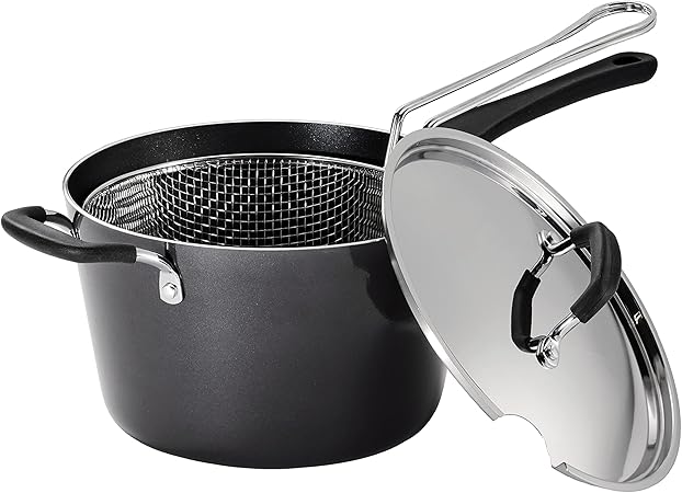 Tramontina Deeper Fryer wHelper Handle Nonstick 5.5 Qt, 80106003DS