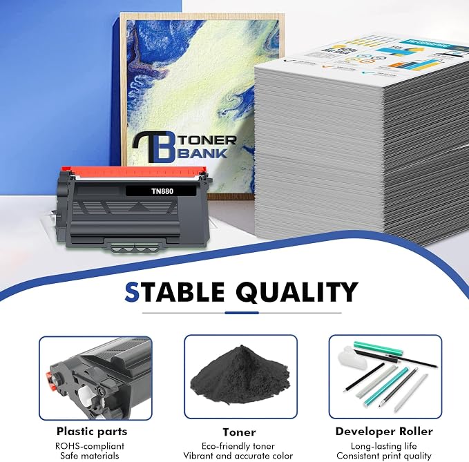 TN880 Super High Yield Black Toner Cartridge 4-Pack Compatible Replacement for Brother TN880 TN-880 TN 880 for HL-L6200DW L6200DWT L6400DW L6400DWT MFC-L6700DW L6800DW L6900DW Printer