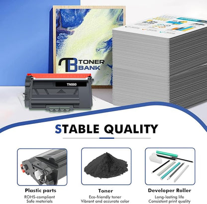 TN880 Super High Yield Black Toner Cartridge 4-Pack Compatible Replacement for Brother TN880 TN-880 TN 880 for HL-L6200DW L6200DWT L6400DW L6400DWT MFC-L6700DW L6800DW L6900DW Printer