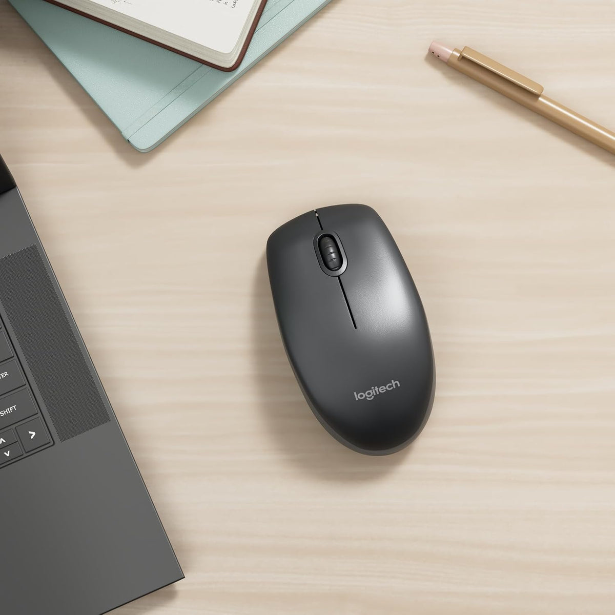 B100 Optical Mouse For Business Black (Renewed)