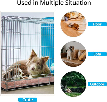 Dog Beds Crate Pad for MediumLarge Dogs Fit Metal Dog Crates,Ultra Soft Dog Crate Bed Washable  Anti-Slip Kennel Pad for Dogs Cozy Sleeping Mat,Pink 36inch