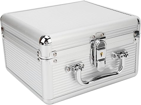GOWENIC 20 Bays 2.5in Hard Drive Storage Box with Safety Lock 2 Keys ABS Handle Shockproof Hard Drive Case with Cushioning Pad and Handle, Suitable for 2.5in Hard Drives