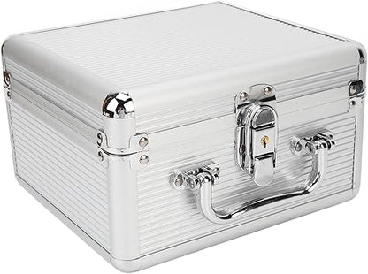 GOWENIC 20 Bays 2.5in Hard Drive Storage Box with Safety Lock 2 Keys ABS Handle Shockproof Hard Drive Case with Cushioning Pad and Handle, Suitable for 2.5in Hard Drives