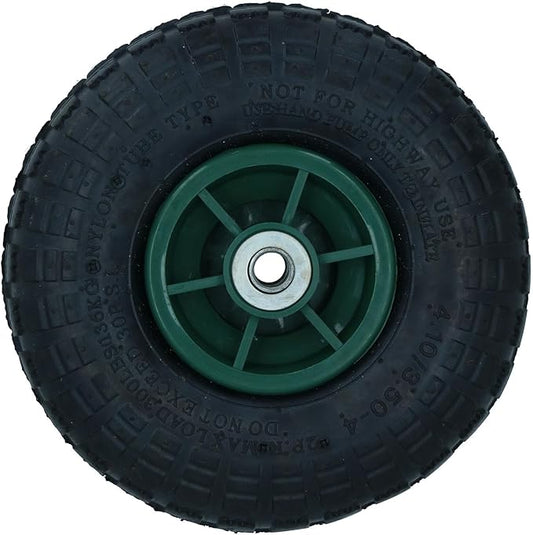 10 Inch Pneumatic Wheel For Sack Truck Carts Wheelbarrows 16mm Bore 2pc