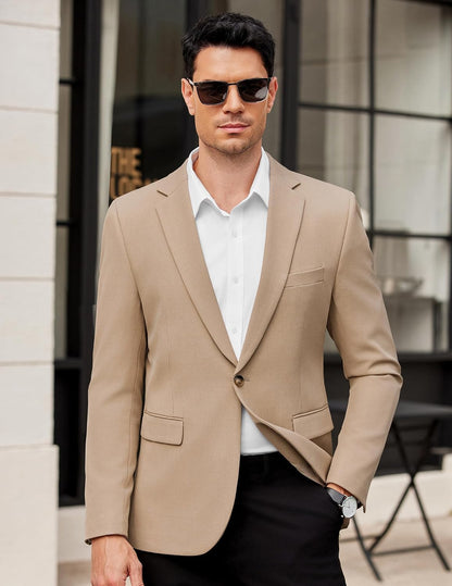 COOFANDY Men's Casual Blazer Slim Fit Lightweight Sport Coats One Button Suit Jacket Dress Blazer Jackets