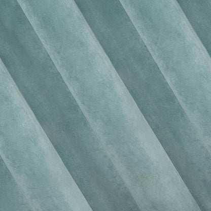 Villa Soft Plain Opaque Velvet Curtain with Eyelets - 1 Unit, Fluffy Panel Drape Classic Glamour Elegant Living Room, Bedroom, 290 g/m2, W55 x L98, Sea Green