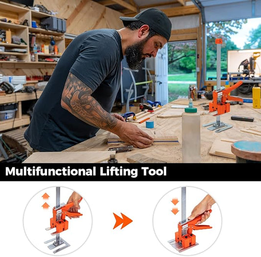 ZERONDER Labor-Saving Arm, 15.35-Inch Men's Labor-Saving Tool, 2-Piece Height Adjustment Device, Can Achieve 10.43 Inches of Lift Through The Arm, Used To Install Furniture, Cabinets, Tiles, Etc.