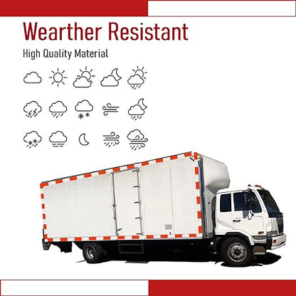 DOT-C2 Reflective Tape 2 Inch X 100 Feet Red White Reflector Adhesive Conspicuity Outdoor Waterproof Tape for Trailers, Trucks, Vehicles, Driveway, Boats, Signs (100 FT)