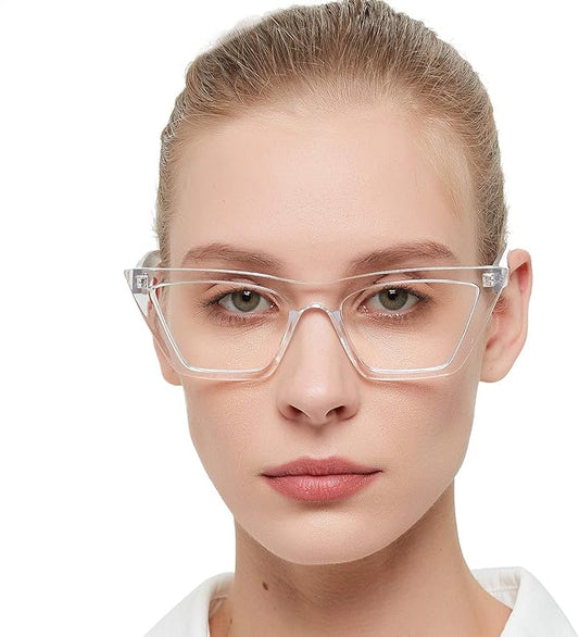OCCI CHIARI Reading Glasses for Women Cat Eye Fashion Reader 0 1.0 1.25 1.5 1.75 2.0 2.25 2.5 2.75 3.0 3.5 4.0 5.0 6.0 (Transparente, 2.50)