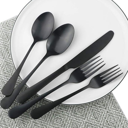 Matte Black Dinner Knife, Uniturcky Stainless Steel Satin Finish 9.05-inch Dinner Table Knife Set, Service For 4, Dishwasher Safe