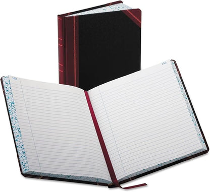 Boorum  Pease 38300R Record Book, Ruled, 300 Pages, 9-58-Inch x7-58-Inch, BlackRed
