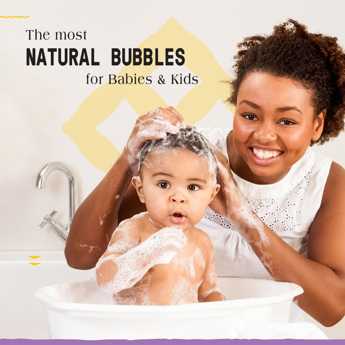 Alaffia Babies & Kids Bubble Bath, Lemon Lavender, Gentle Cleanser with Raw Shea Butter and Lemon Balm, 32 Fl Oz ( Pump not included )