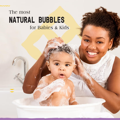 Alaffia Babies & Kids Bubble Bath, Lemon Lavender, Gentle Cleanser with Raw Shea Butter and Lemon Balm, 32 Fl Oz ( Pump not included )