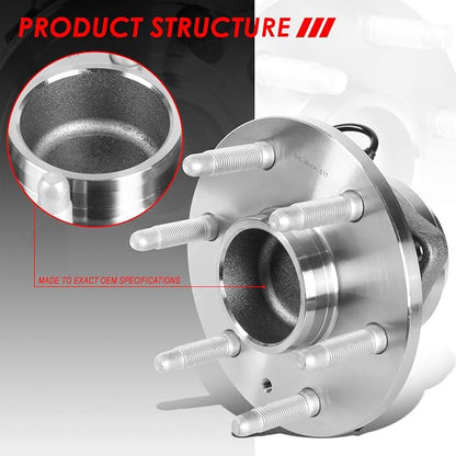 Auto Dynasty 515097 Front Bolt-In Wheel Bearing Hub Assembly Compatible with Chevy Silverado Tahoe GMC Sierra Cadillac Escalade RWD 07-14