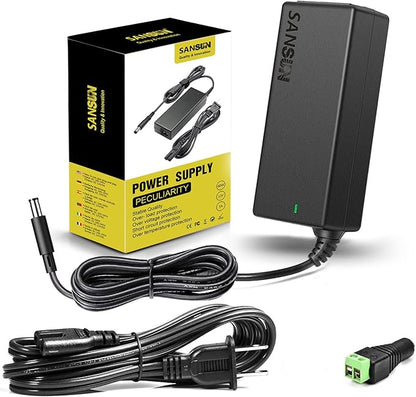 12V 5A Power Supply, AC 120V to DC12V 5.5x2.1mm Jack Converter, 12 Volt LED Driver 60W Adapter Transformer for Strip Lights, Surveillance Cameras, External HDD, Monitor, CCTV (Pack of 1)