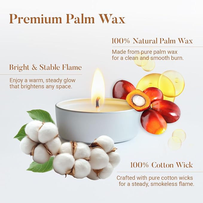 100-Pack Tea Lights Candles Bulk, 4.5 Hours Burns Palm Tealights