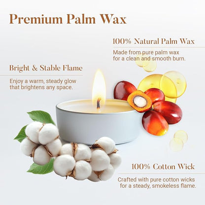 100-Pack Tea Lights Candles Bulk, 4.5 Hours Burns Palm Tealights