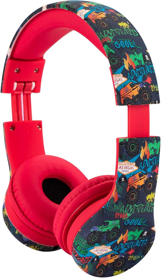 Snug Play Kids Headphones with Volume Limiting for Toddlers (BoysGirls) - Monster Trucks