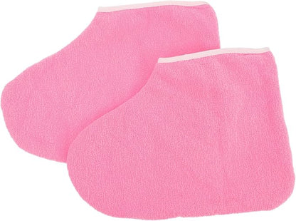 Healeved 2pcs Manicure Booties Foot Lotion Socks for Women Socks Heel Pumps for Women Heeled Loafers for Women Heels for Girl Socks Very Boots Moisturizing Spa Socks Pink Fabric