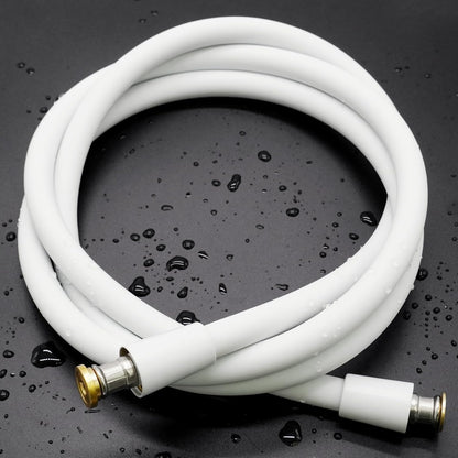 Silicone Shower Hose with Spare Washers, Anti-Kink Designed Replacement Handheld Shower Hose Extension for RV, Showerhead, Sprayer, Bidet, Pet Cleaning, 59 Inches, White