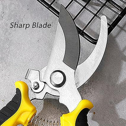 Gardening Scissor Curved Sharp Stainless Steel Blade Garden Cutter Shears Cutting Flowers Trimming Plants Yard Florist Flower Rose Herb Hedge Bonsai Fruits Picking