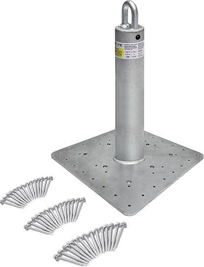 Frontline Fall Protection RO18 Commercial Roof Anchor 18" OSHA  ANSI Compliant Galvanized Steel Roofing Anchor Point  Metal, Wood or Concrete Application