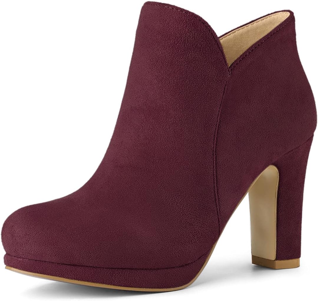 New But Not In Original Box. Allegra K Women's Round Toe Chunky Heeled Ankle Heel Boots