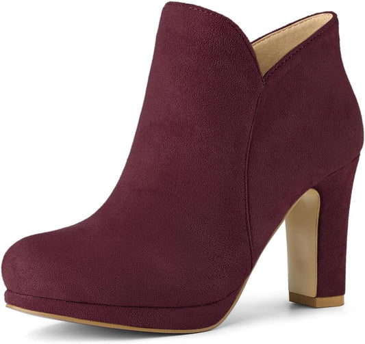 New But Not In Original Box. Allegra K Women's Round Toe Chunky Heeled Ankle Heel Boots