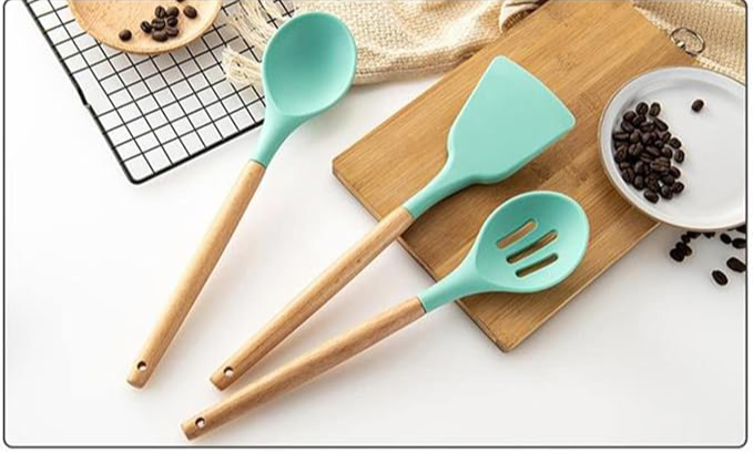 1pc Silicone Kitchenware Cooking Utensils Heat Resistant Kitchen Non-Stick Cooking Utensils Baking Tools Cooking Utensil Spatula