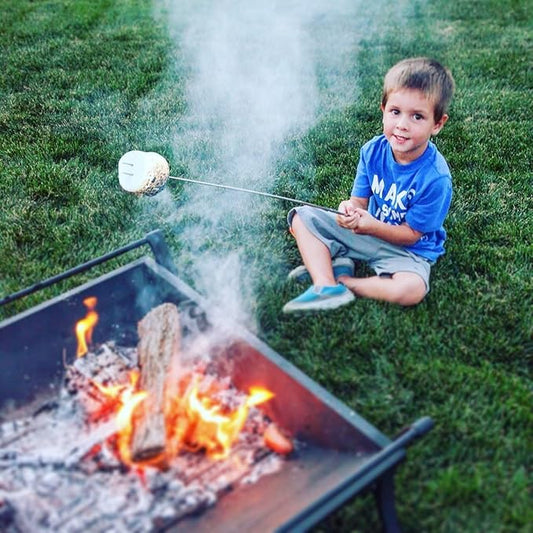 MalloMe Smores Sticks for Fire Pit - Accessories for Campfire Marshmallow Roasting Sticks Smores Kit Outdoor - Smore Skewers Hot Dog Fork For Outside, Camping Essentials Bonfire Gear Long 32" 3 Pack