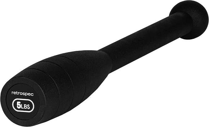 Retrospec Grip Steel Club Strength Training, Rehabilitation, Stretching, Conditioning and Rotational Training - Options for Women & Men